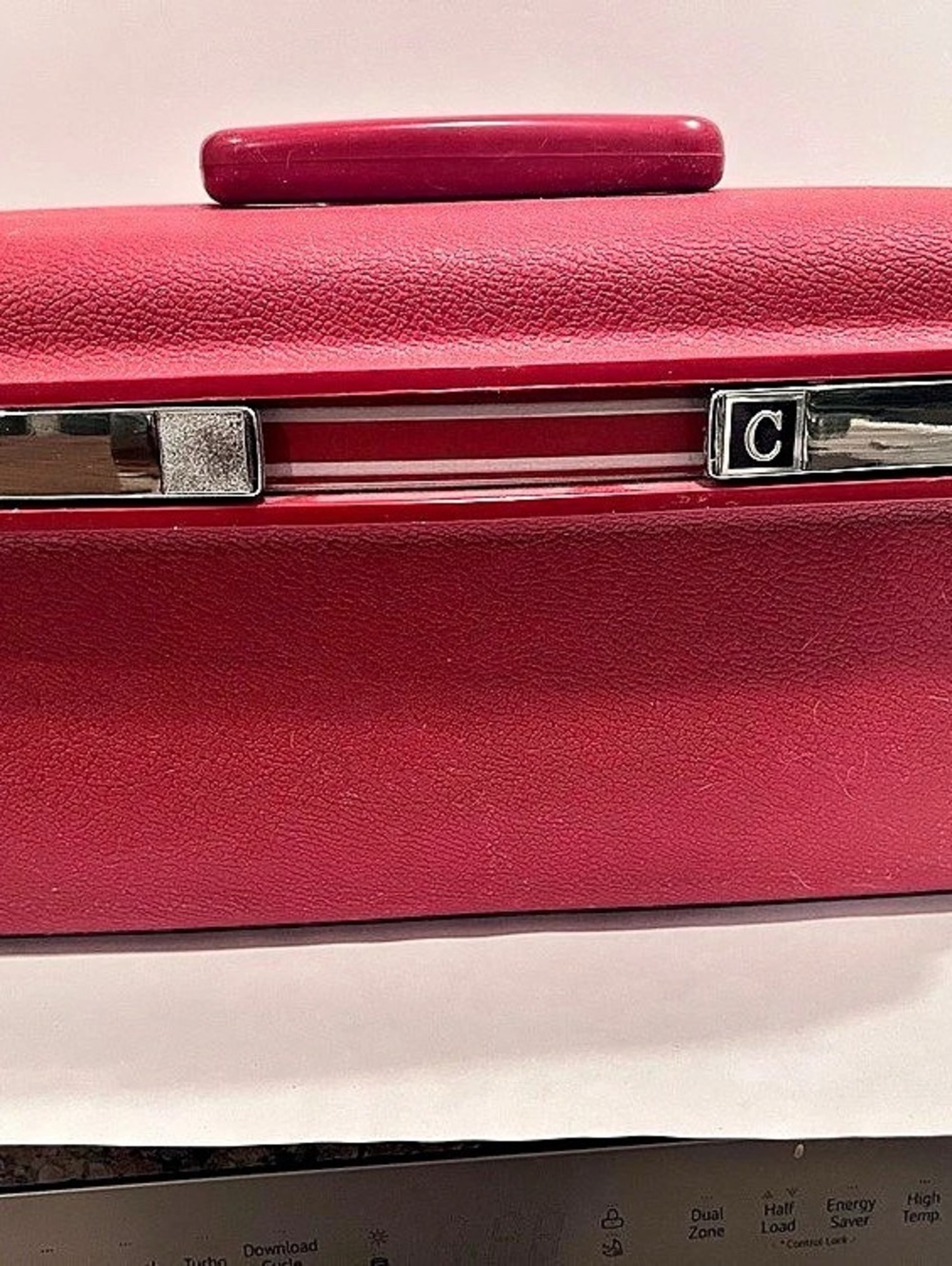 Samsonite Concord Vintage Red Cosmetic Train Case